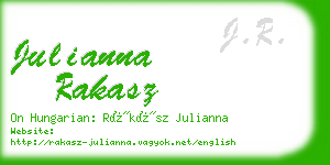 julianna rakasz business card